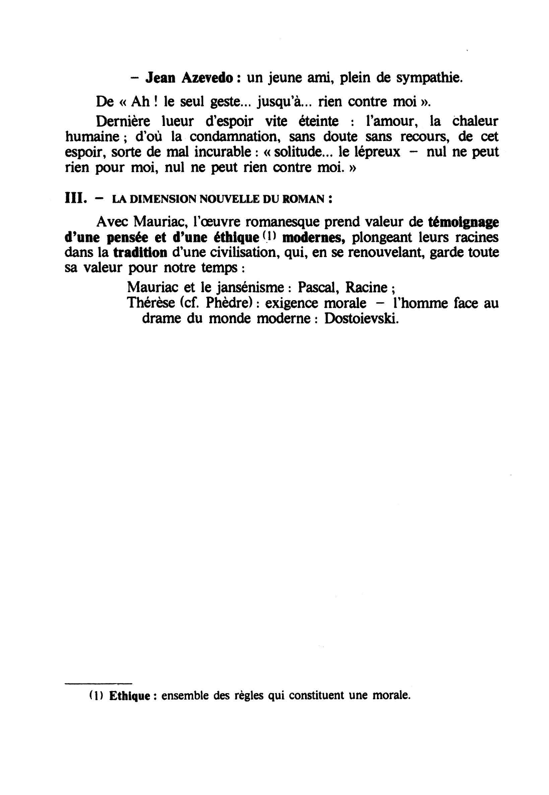 Prévisualisation du document FRANÇOIS MAURIAC : THERESE DESQUEYROUX - UNE SOUTUDE SANS ISSUE