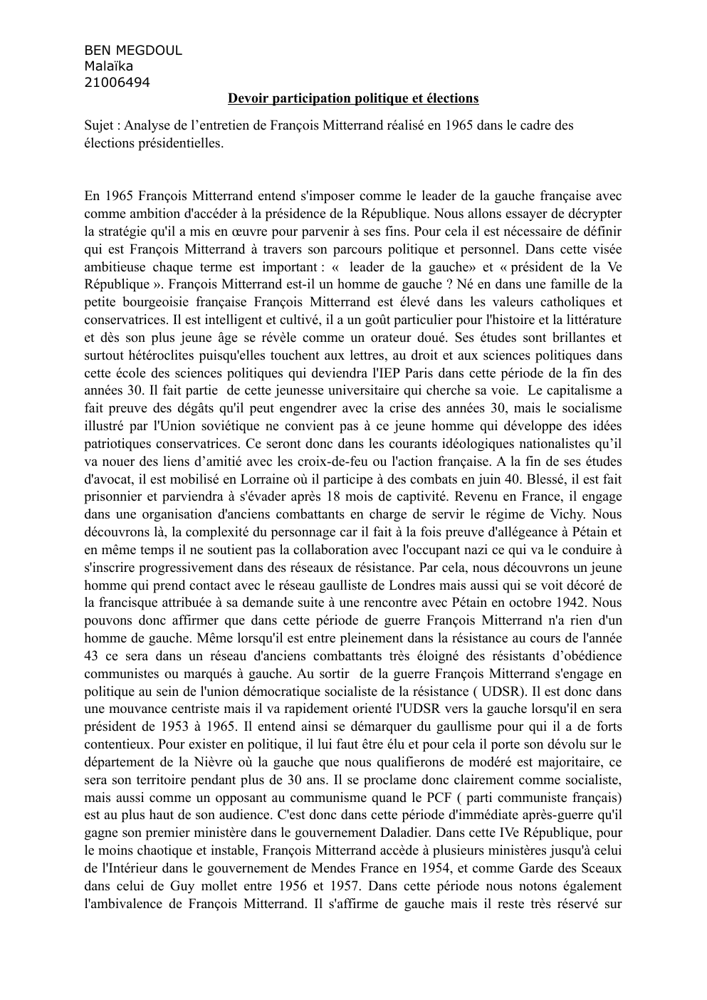 Prévisualisation du document François Mitterand et le Parti socialiste