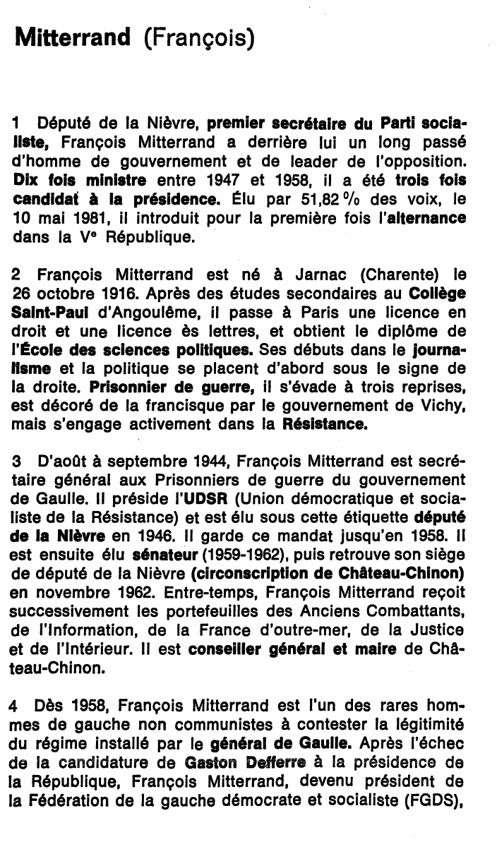 Prévisualisation du document François Mitterrand