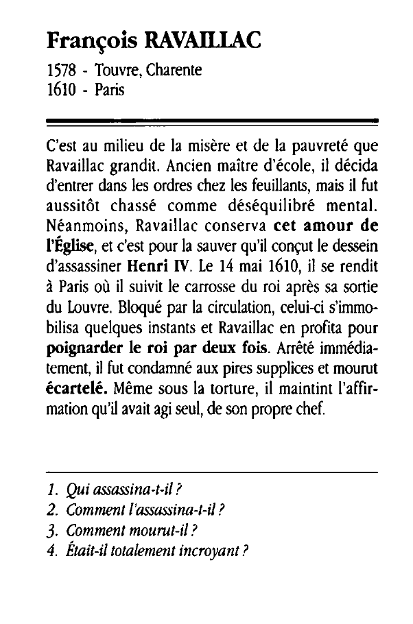 Prévisualisation du document François RAVAILLAC