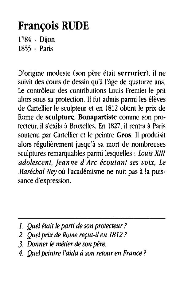 Prévisualisation du document François RUDE