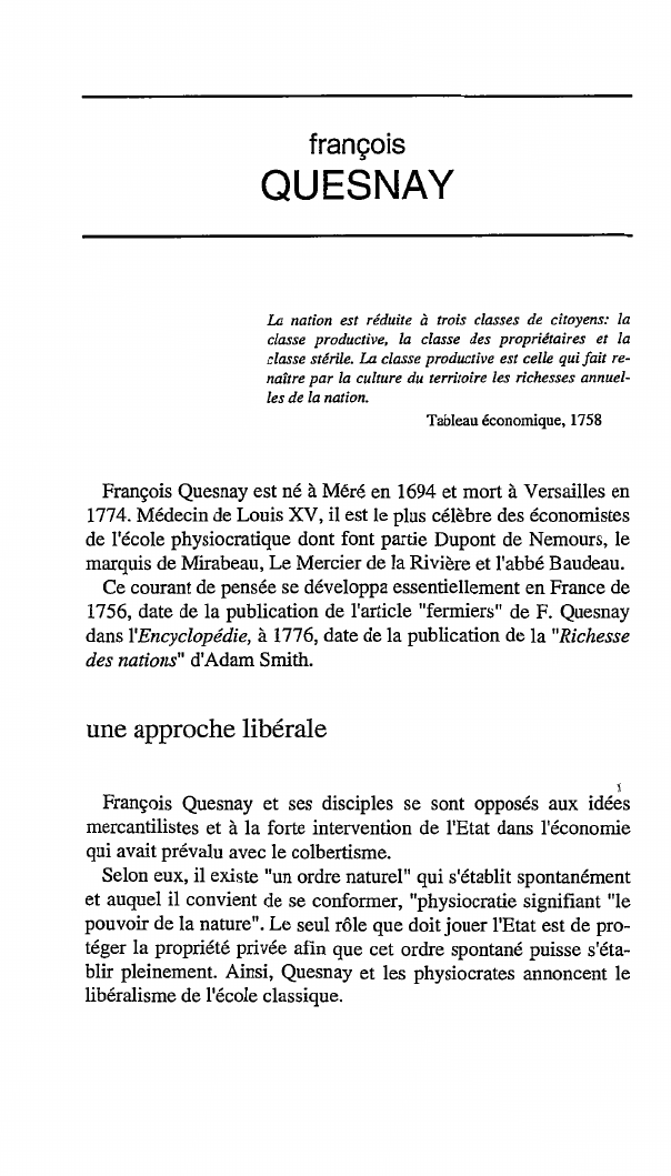 Prévisualisation du document françois
QUESNAY