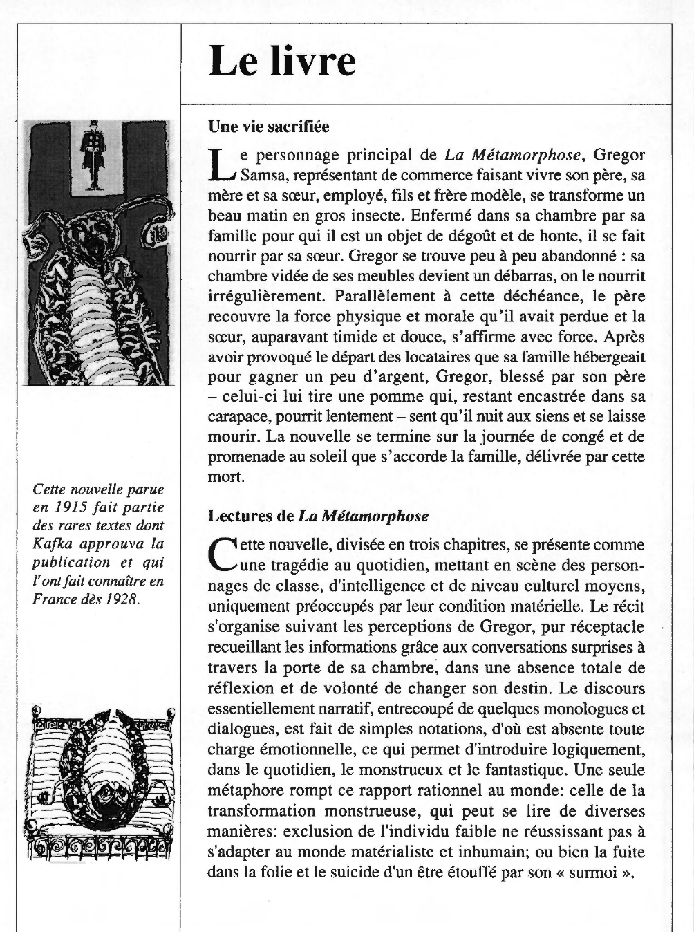 Prévisualisation du document Franz KAFKA : La Métamorphose
