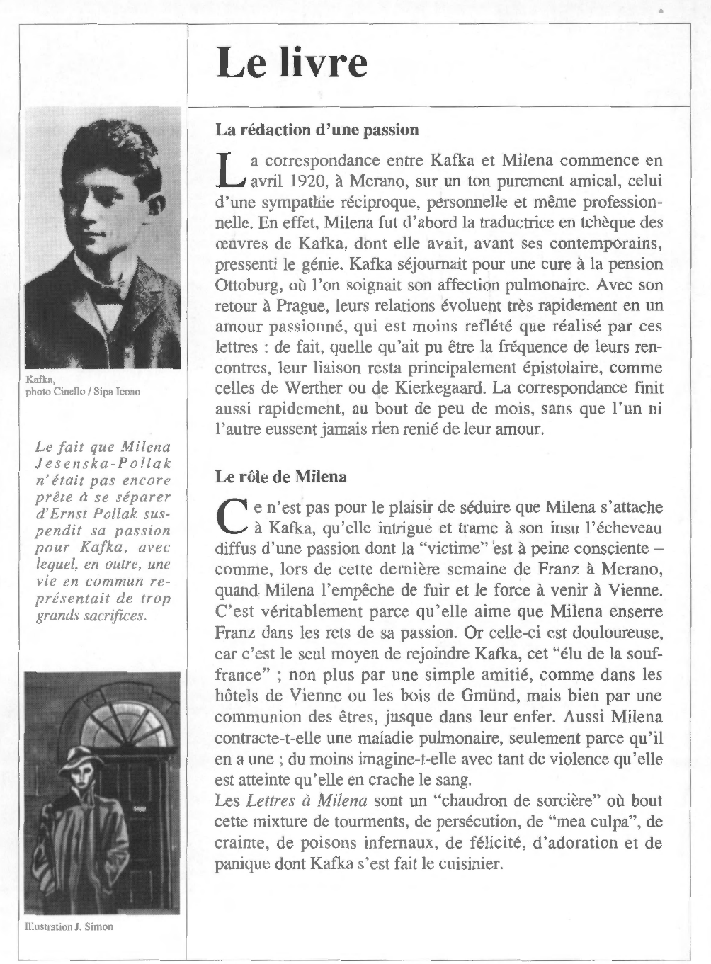 Prévisualisation du document Franz KAFKA : Lettres à Milena