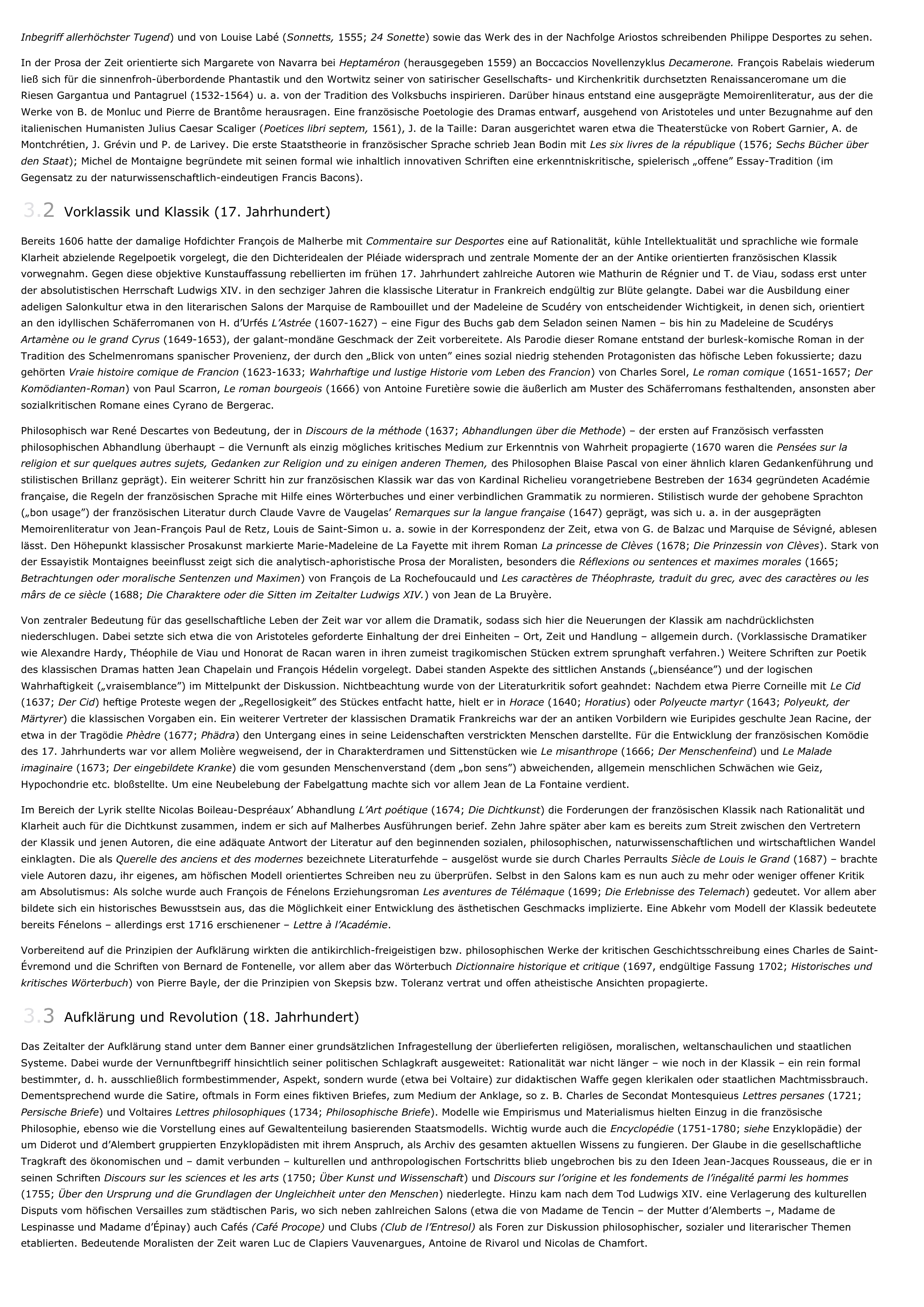 Prévisualisation du document Französische Literatur (Sprache & Litteratur).