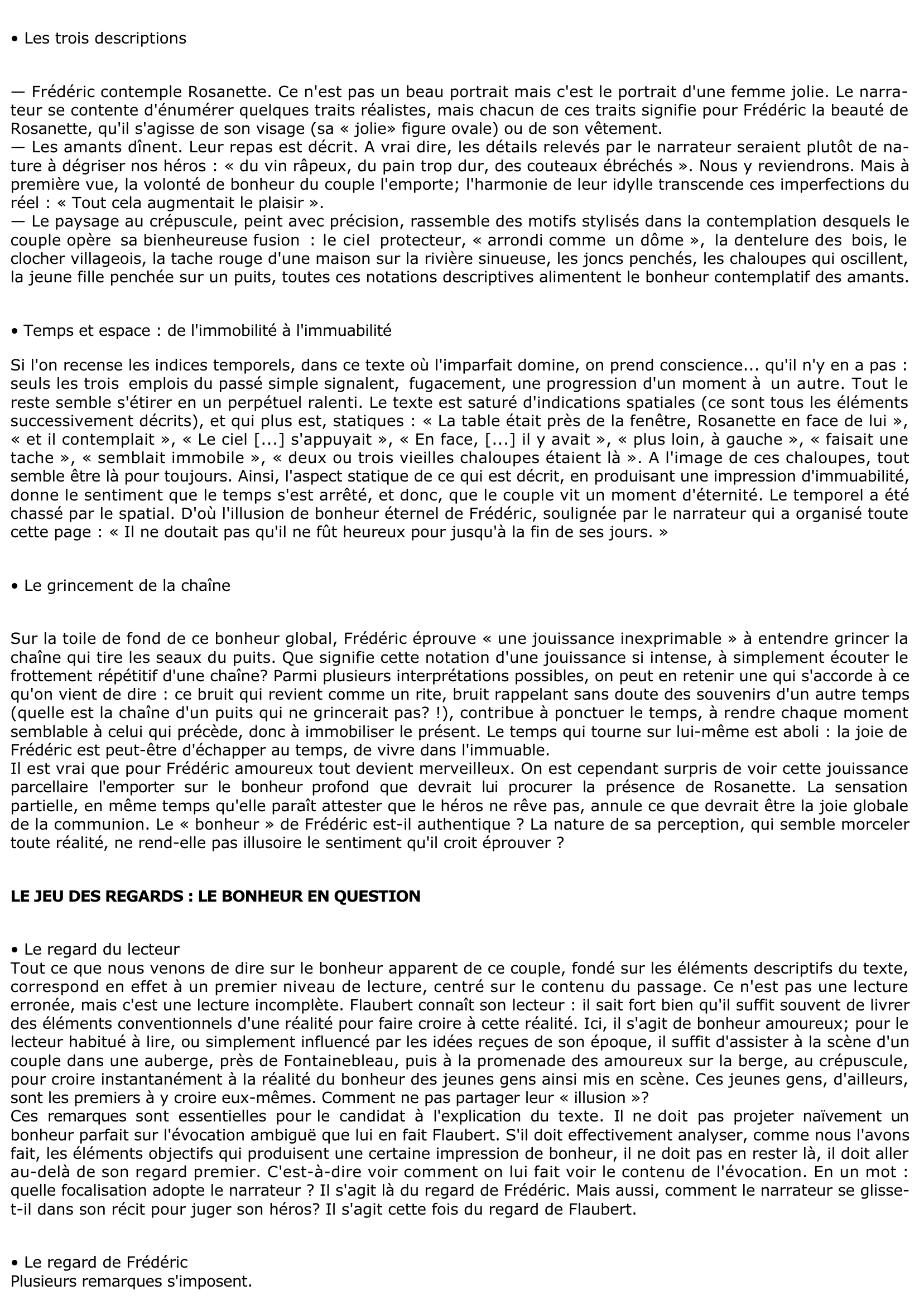 Prévisualisation du document FRÉDÉRIC ET ROSANETTE de Gustave FLAUBERT, L'Education sentimentale, 3e partie, chap. 1