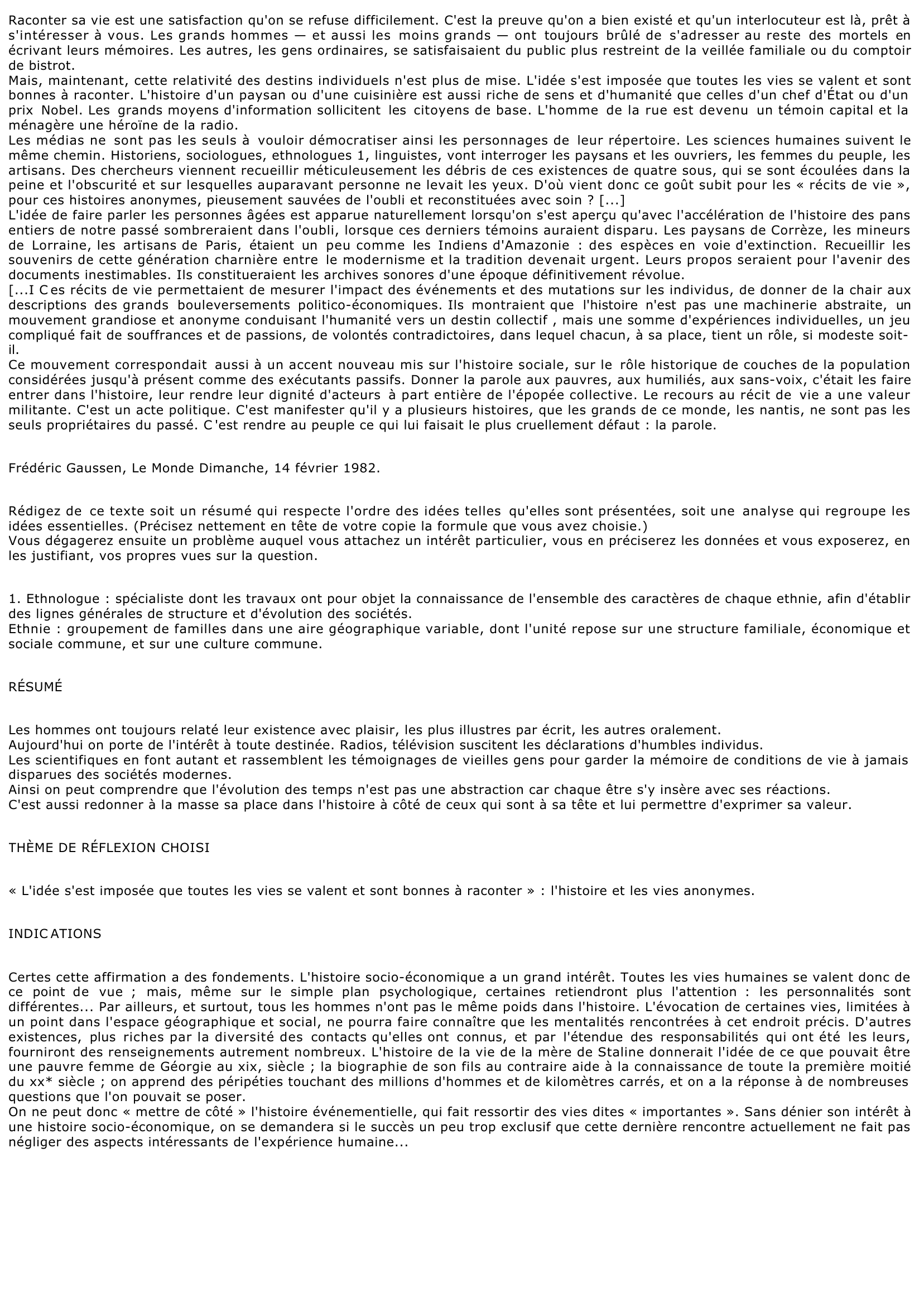Prévisualisation du document Frédéric Gaussen, Le Monde Dimanche, 14 février 1982 (Littérature)