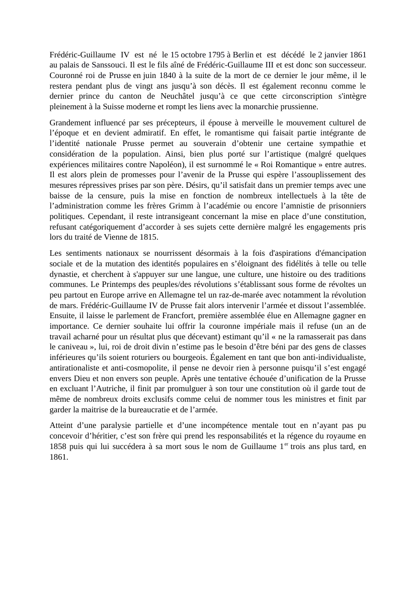 Prévisualisation du document Frédéric-Guillaume IV
