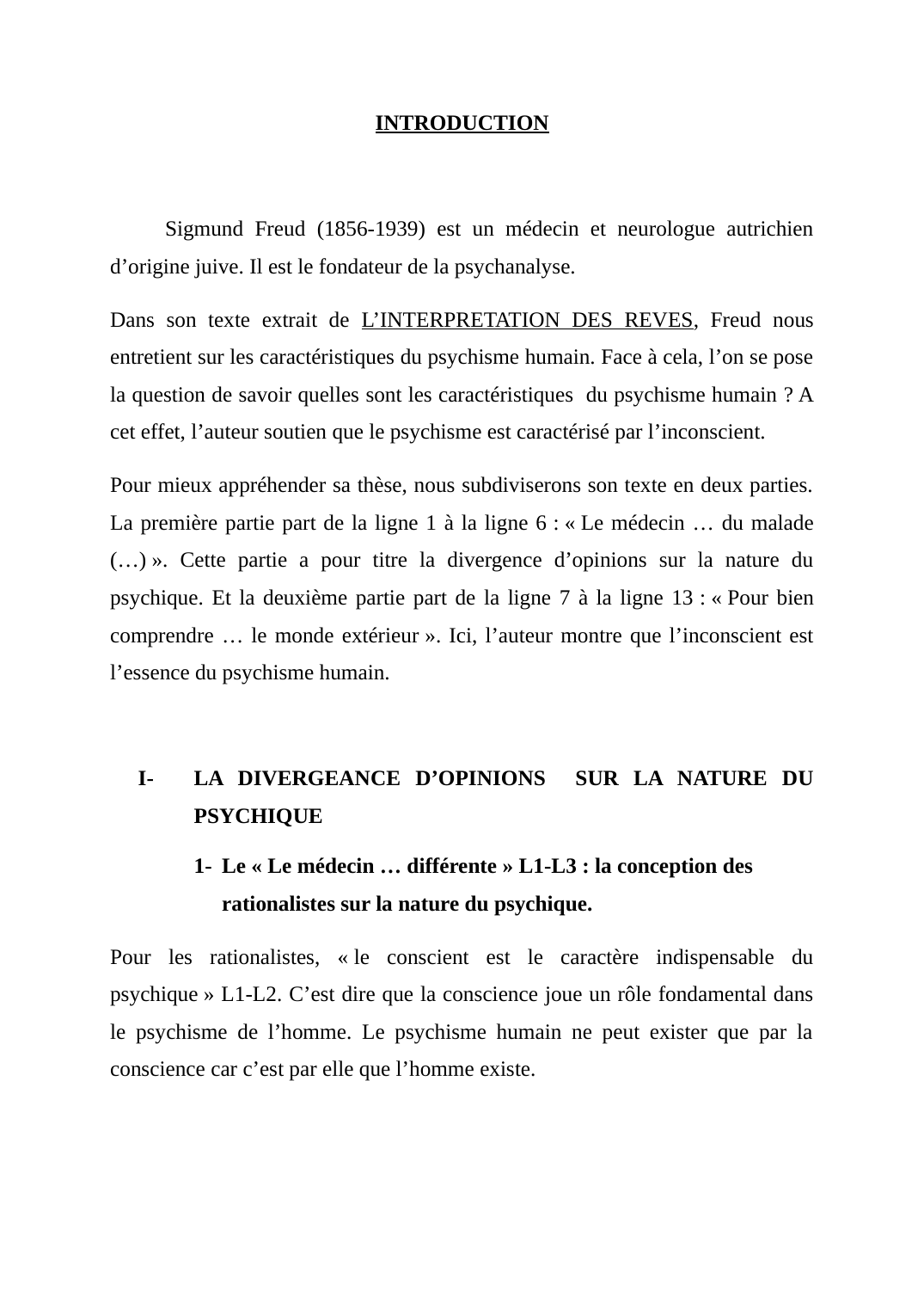 Prévisualisation du document FREUD - extrait  de   L’INTERPRETATION   DES   REVES