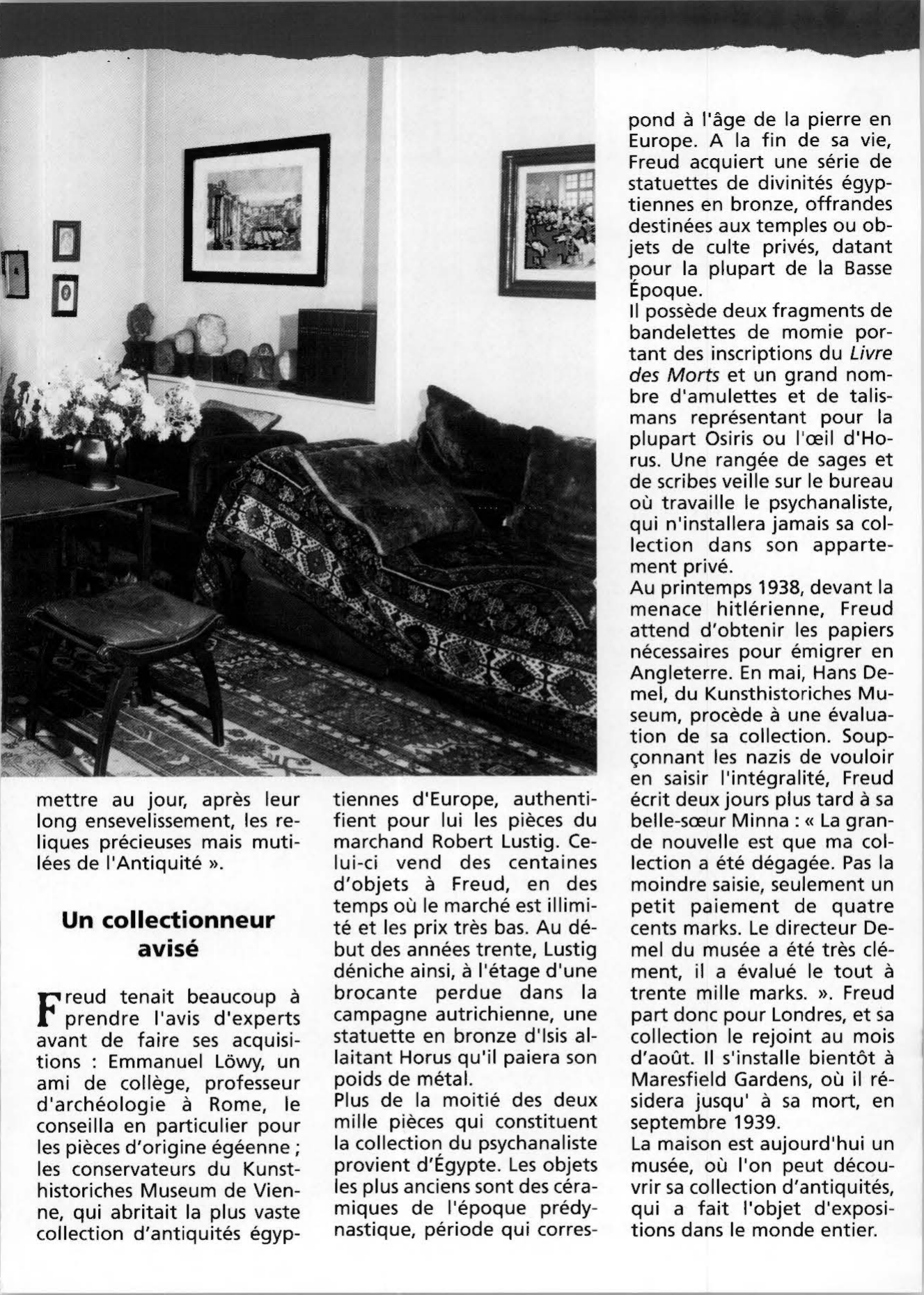 Prévisualisation du document Freud grand collectionneur d'art égyptien