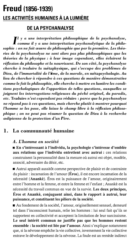 Prévisualisation du document Freud: LES ACTIVITÉS HUMAINES À LA LUMIÈRE DE LA PSYCHANALYSE