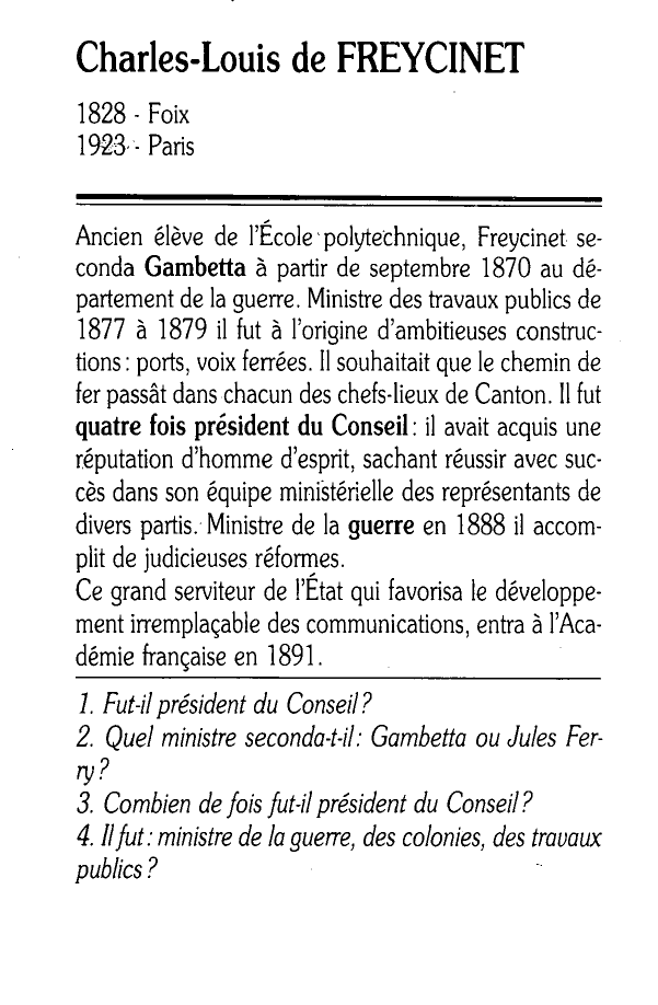 Prévisualisation du document Freycinet, Charles-Louis de Saulces de