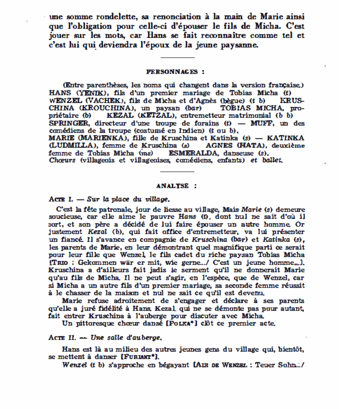 Prévisualisation du document Friedrich SMETN : LA FIANCEE VENDUE (résumé & analyse)