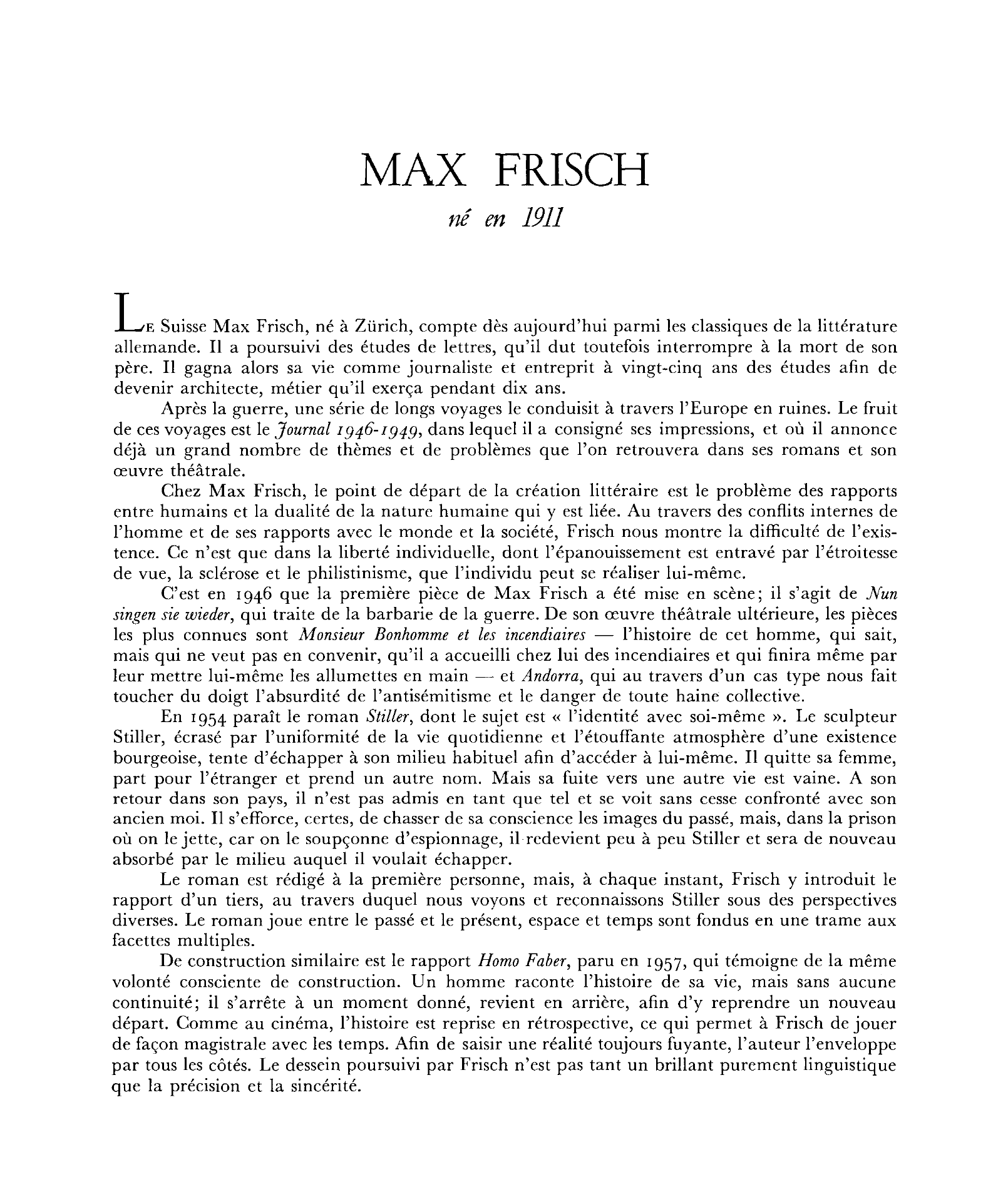 Prévisualisation du document Frisch (Max)