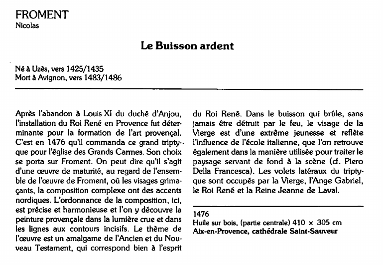 Prévisualisation du document FROMENTNicolas:Le Buisson ardent (analyse du tableau).