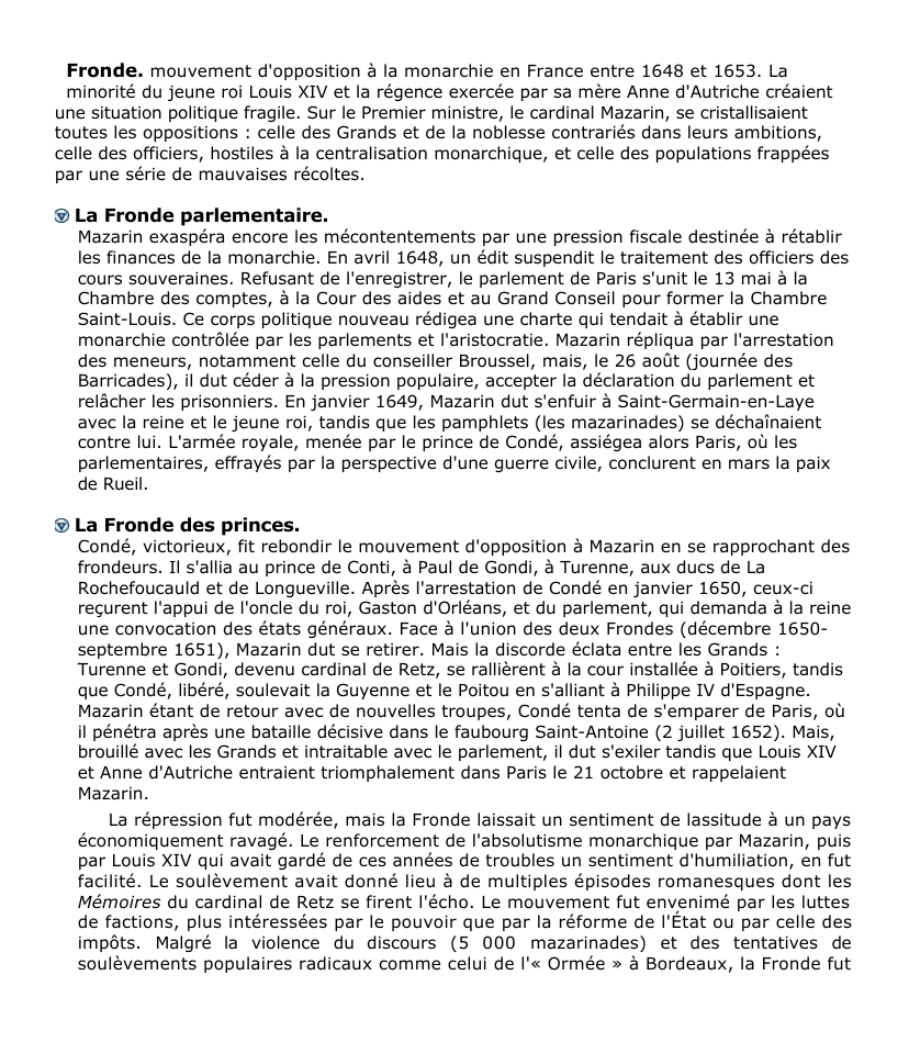 Prévisualisation du document Fronde.