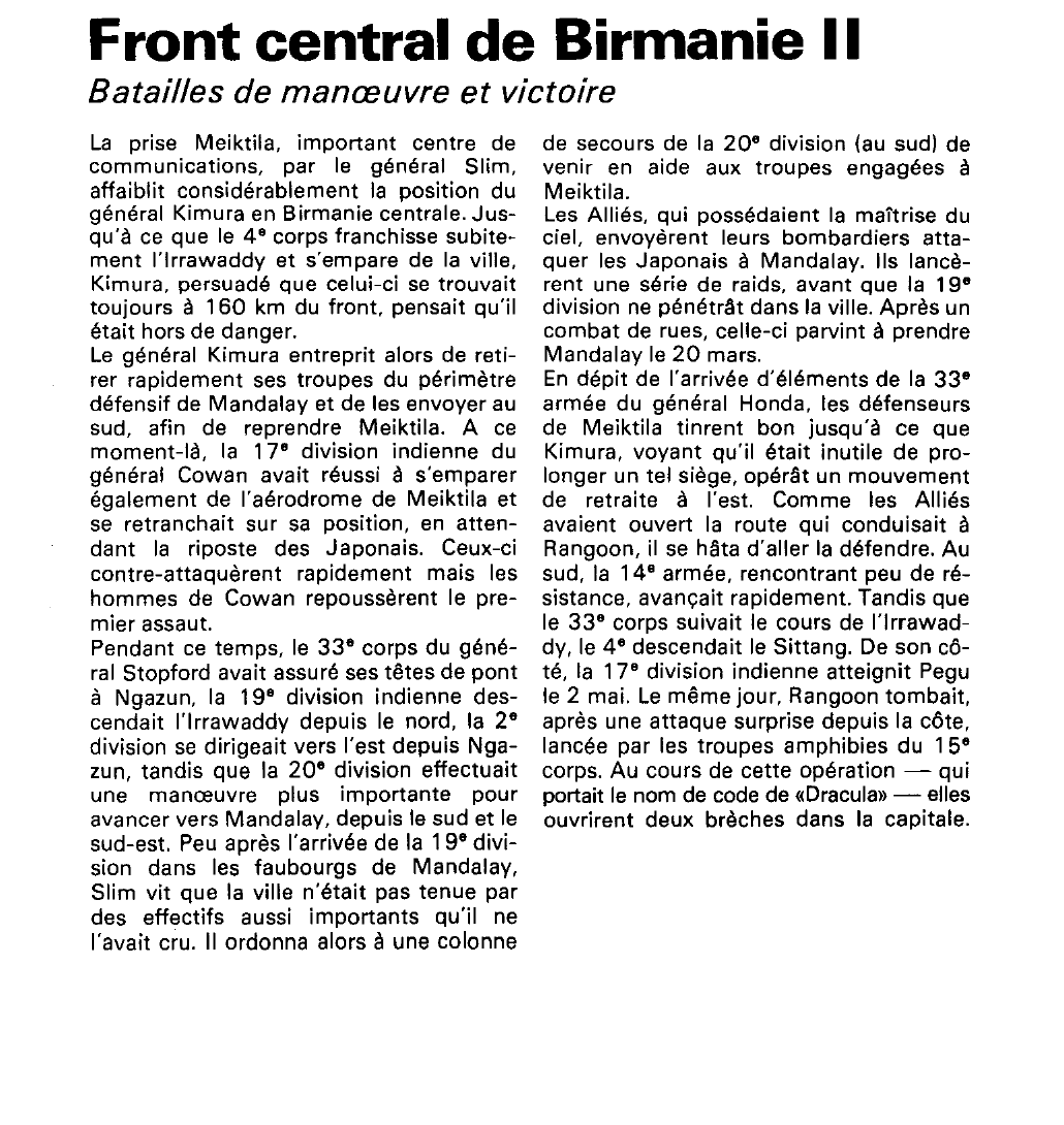 Prévisualisation du document Front central de Birmanie (seconde guerre mondiale).