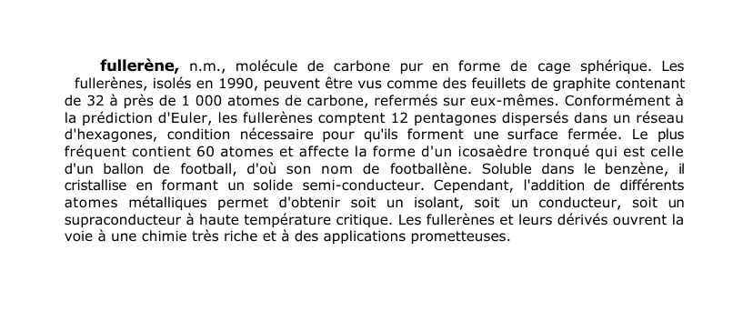 Prévisualisation du document fullerène, n.