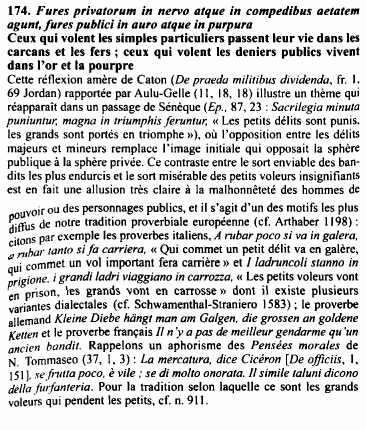 Prévisualisation du document Fures privatorum in nervo atque in compedibus aetatem agunt, fures publici in auro atque in purpura