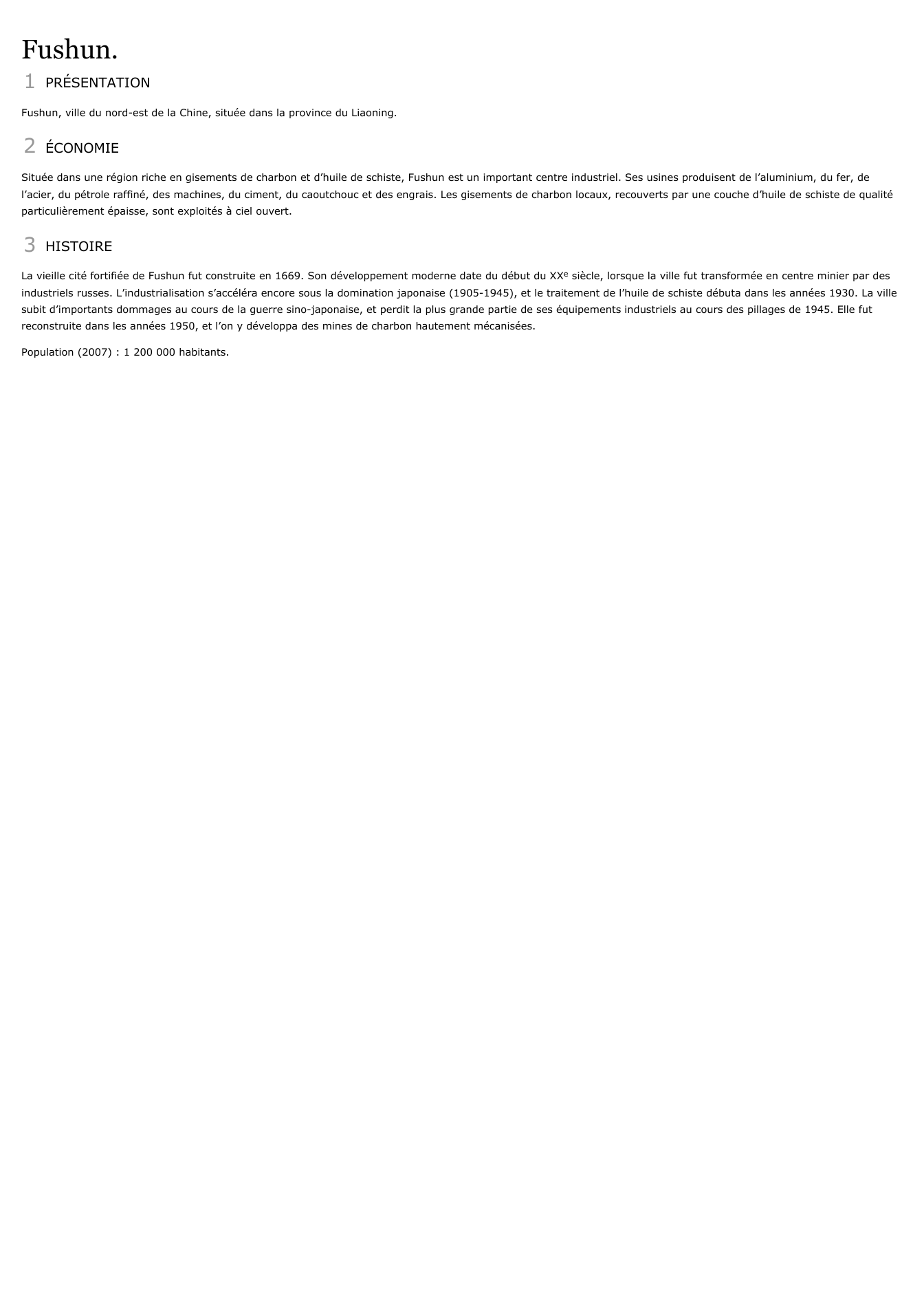Prévisualisation du document Fushun.