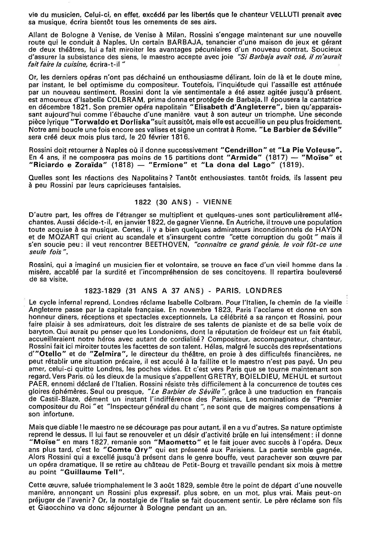 Prévisualisation du document G. ROSSINI.	
1792-1868	
AVANT-PROPOS
"Faites- bouillir quatre opéras de Cimarosa (1) et de