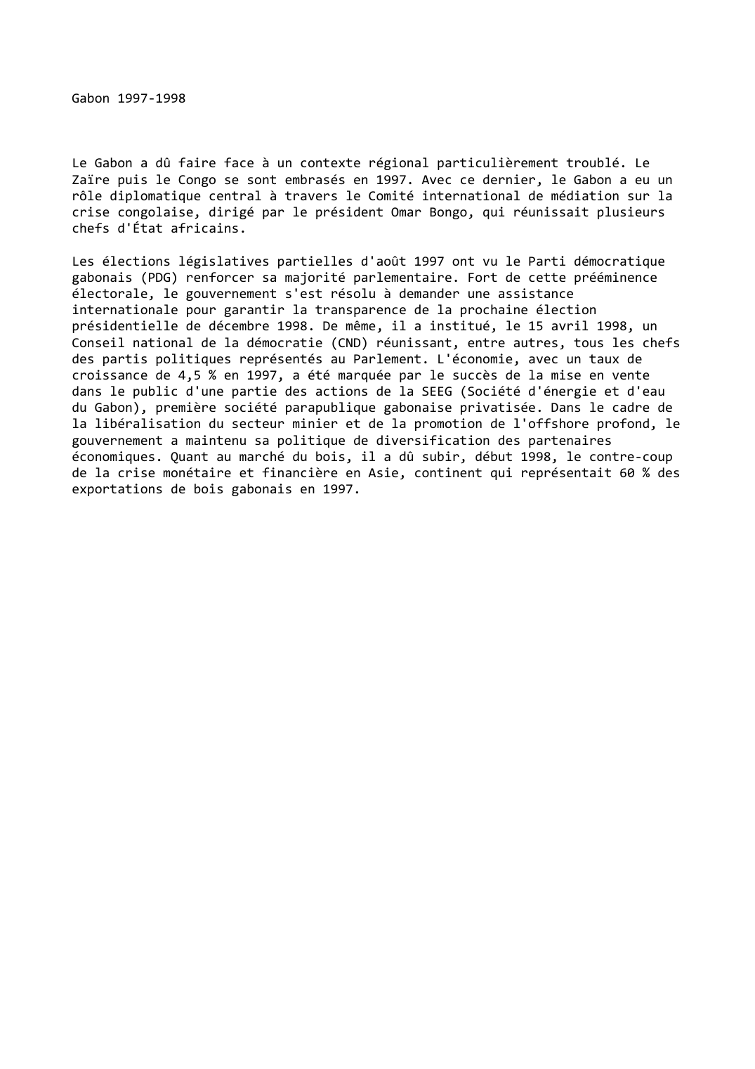 Prévisualisation du document Gabon (1997-1998)
