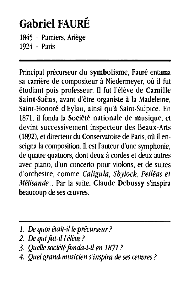 Prévisualisation du document Gabriel FAURÉ