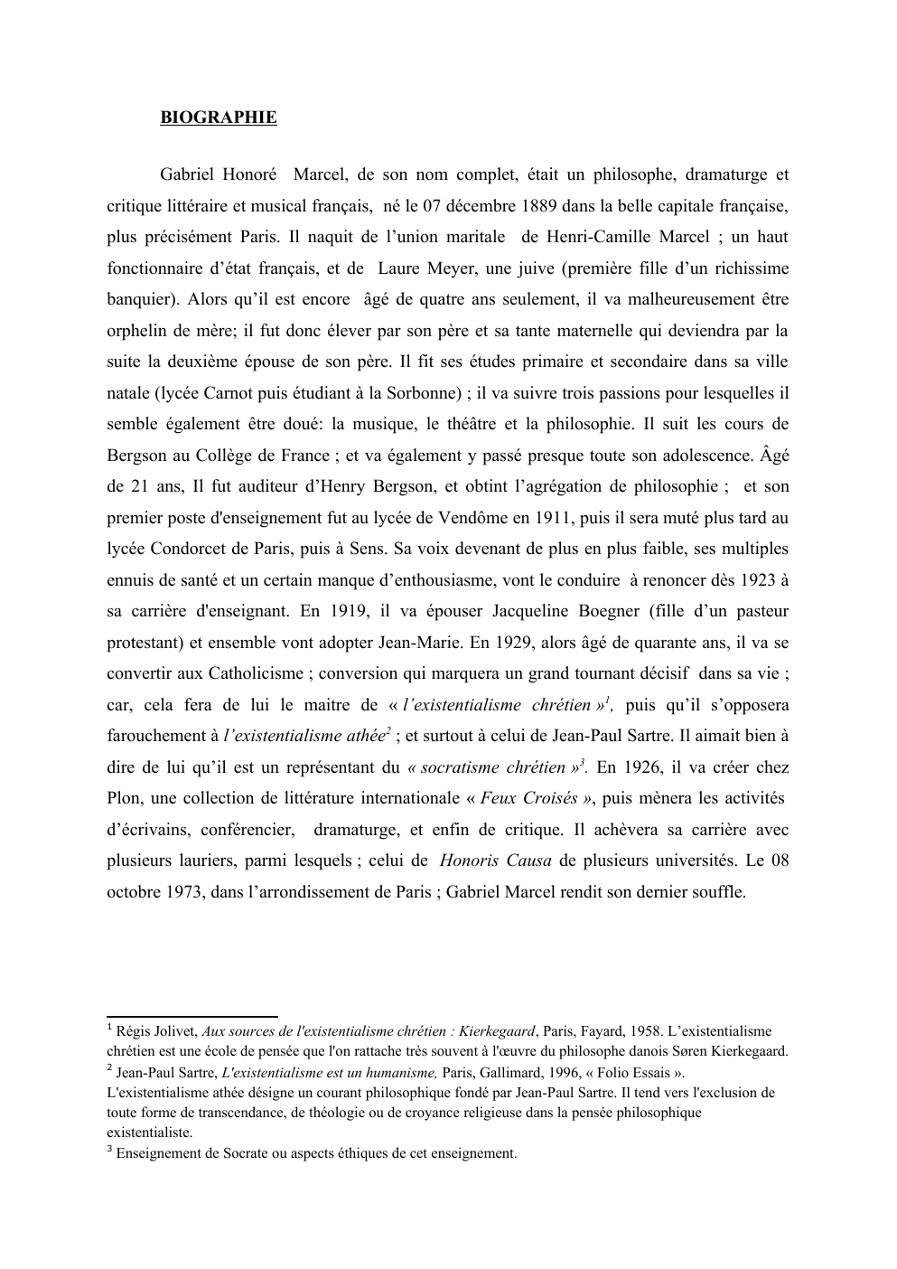 Prévisualisation du document Gabriel Honoré Marcel: Etre et Avoir