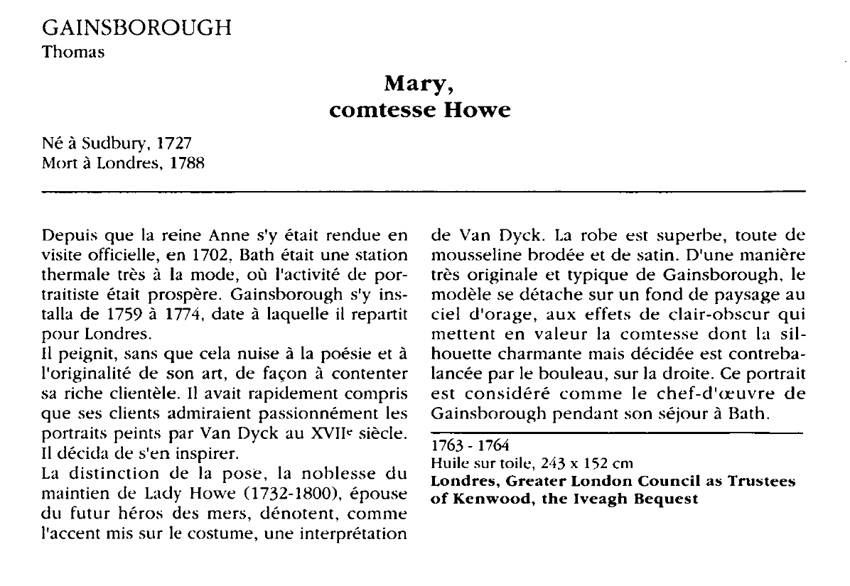 Prévisualisation du document GAINSBOROUGH Thomas : Mary, comtesse Howe