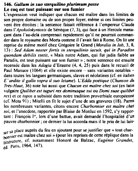 Prévisualisation du document Gallum in suo sterquilino plurimum posse - Le coq est tout puissant sur son fumier