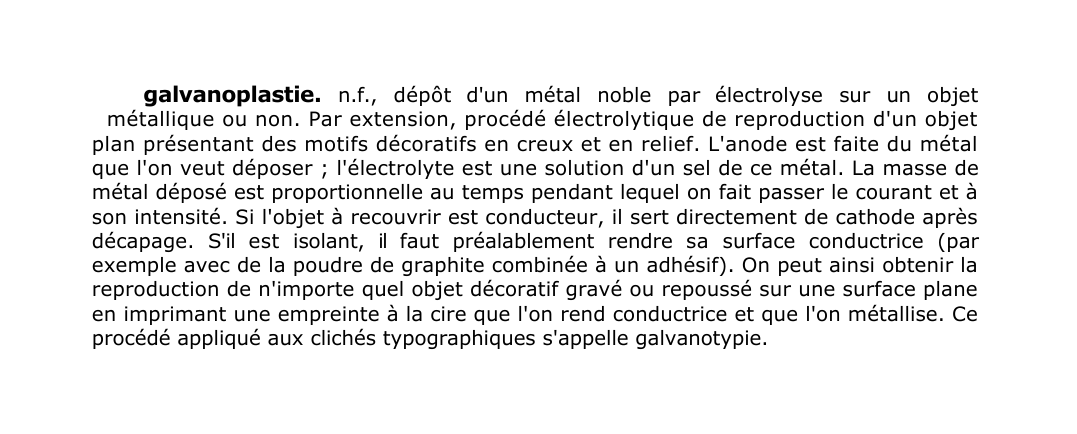 Prévisualisation du document galvanoplastie.