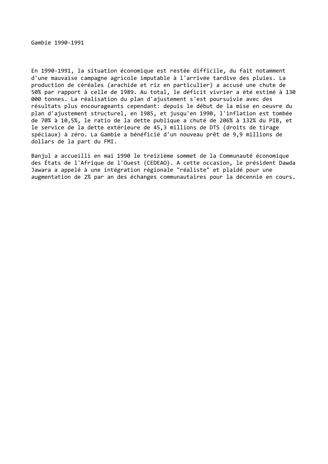 Prévisualisation du document Gambie (1990-1991)