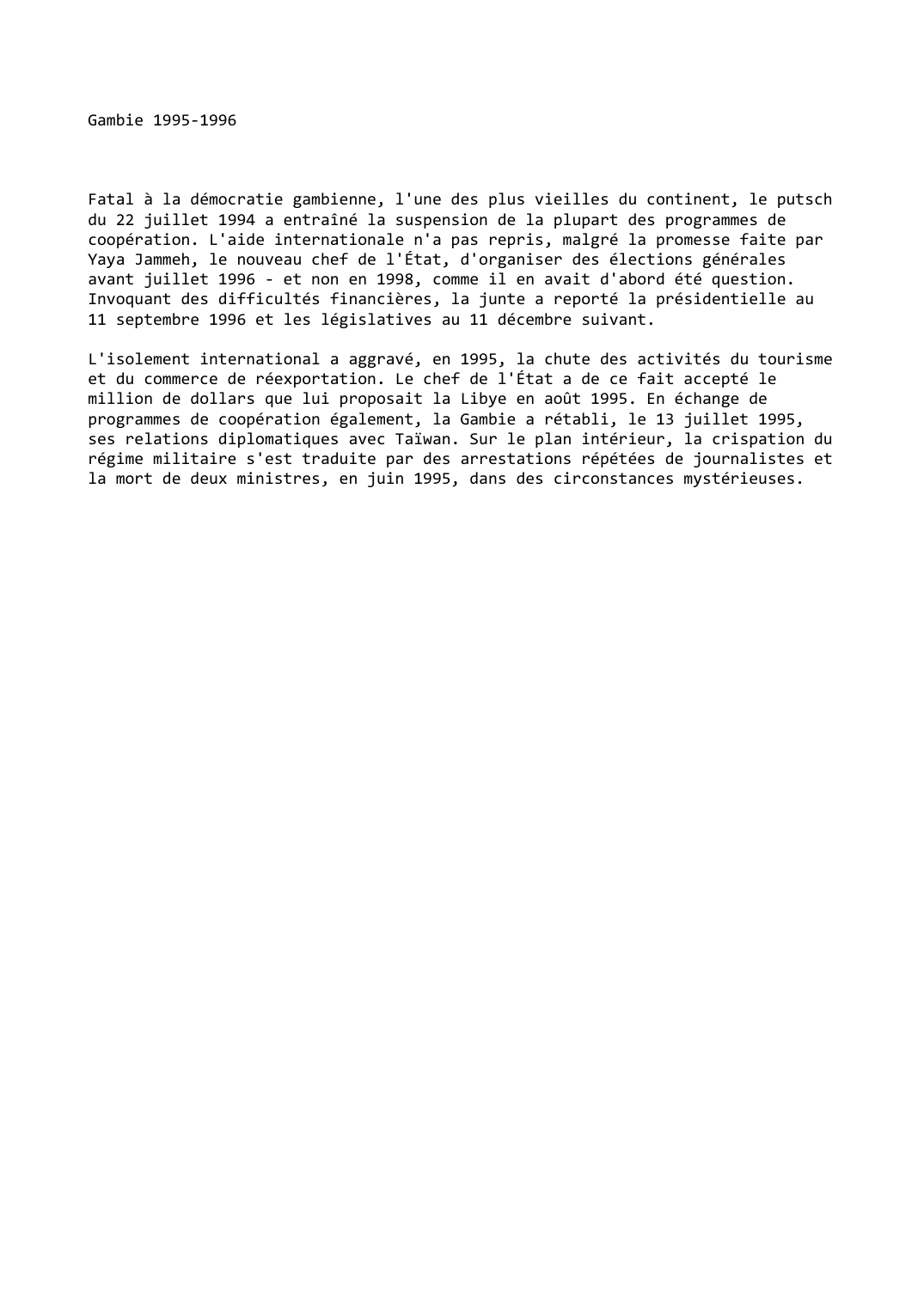 Prévisualisation du document Gambie (1995-1996)