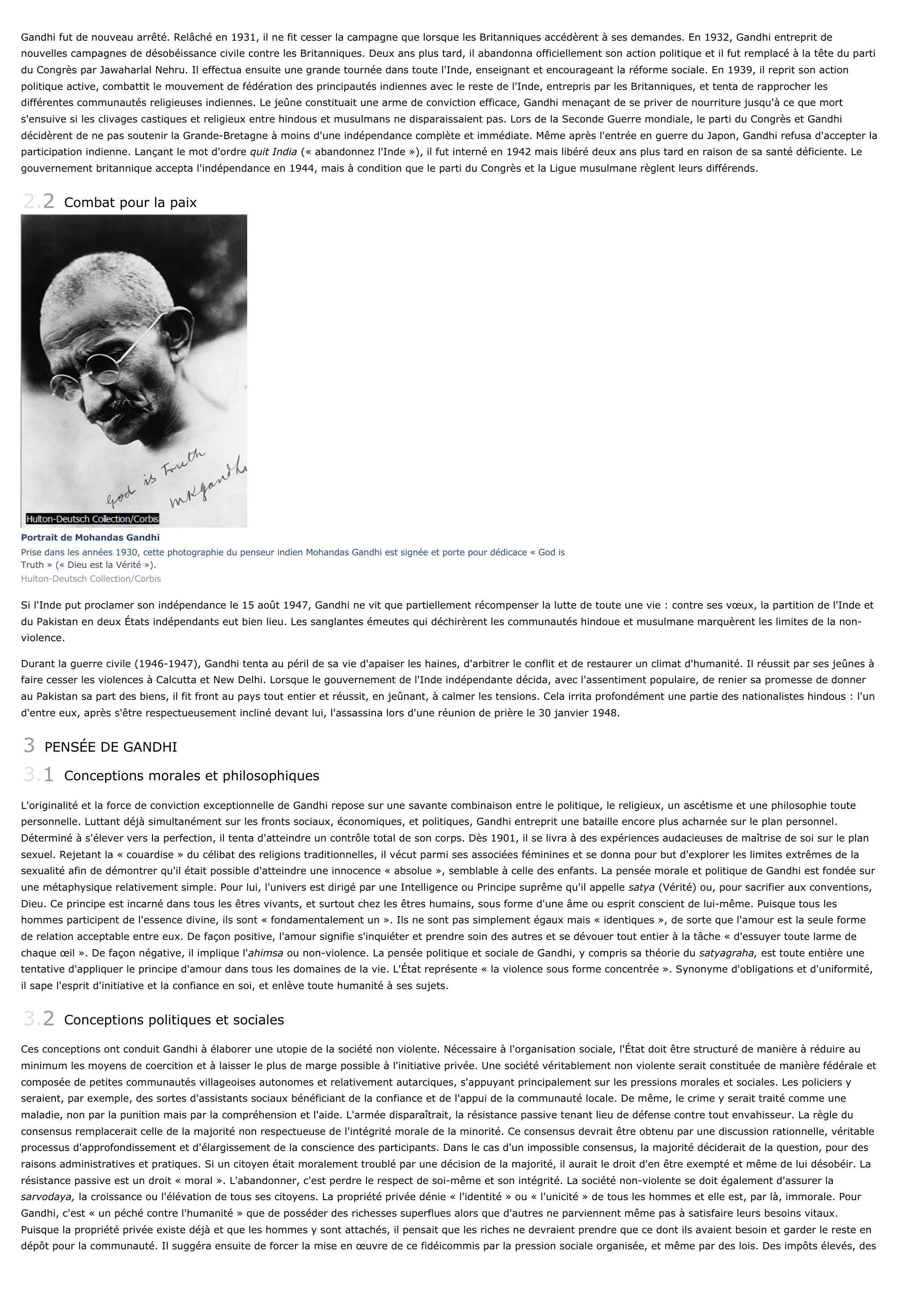 Prévisualisation du document Gandhi, Mohandas (politique & socièté).