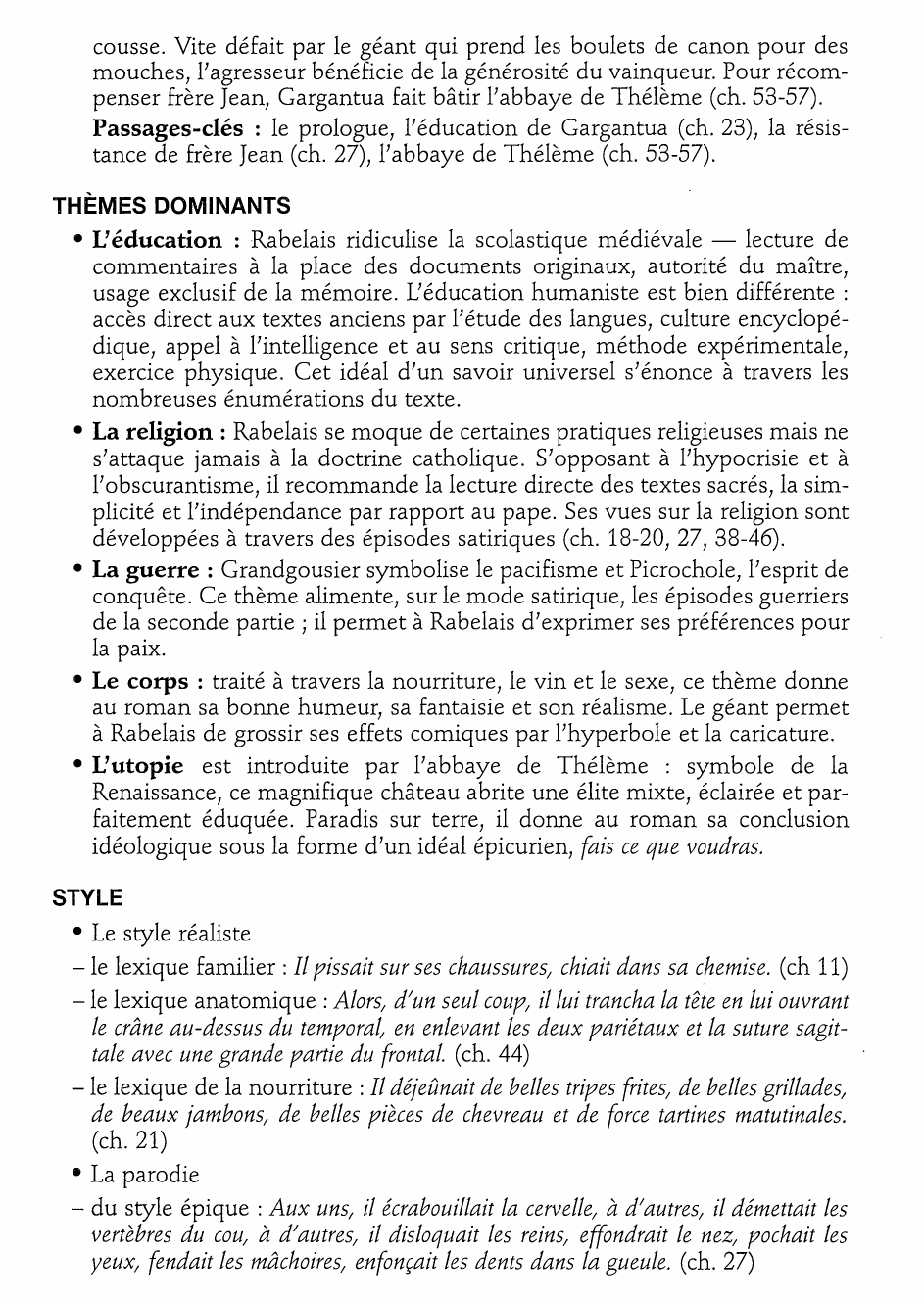 Prévisualisation du document Gargantua de François Rabelais  (analyse détaillée)