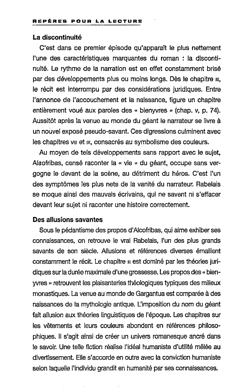 Prévisualisation du document GARGANTUA de Rabelais - PREMIER EPISODE : L’ENFANCE CHAPITRES I à XIII