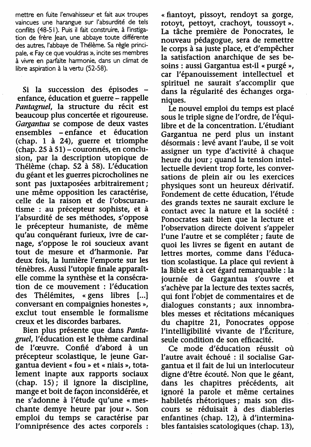 Prévisualisation du document GARGANTUA (la Vie très horrifique du grand). Récit de François Rabelais