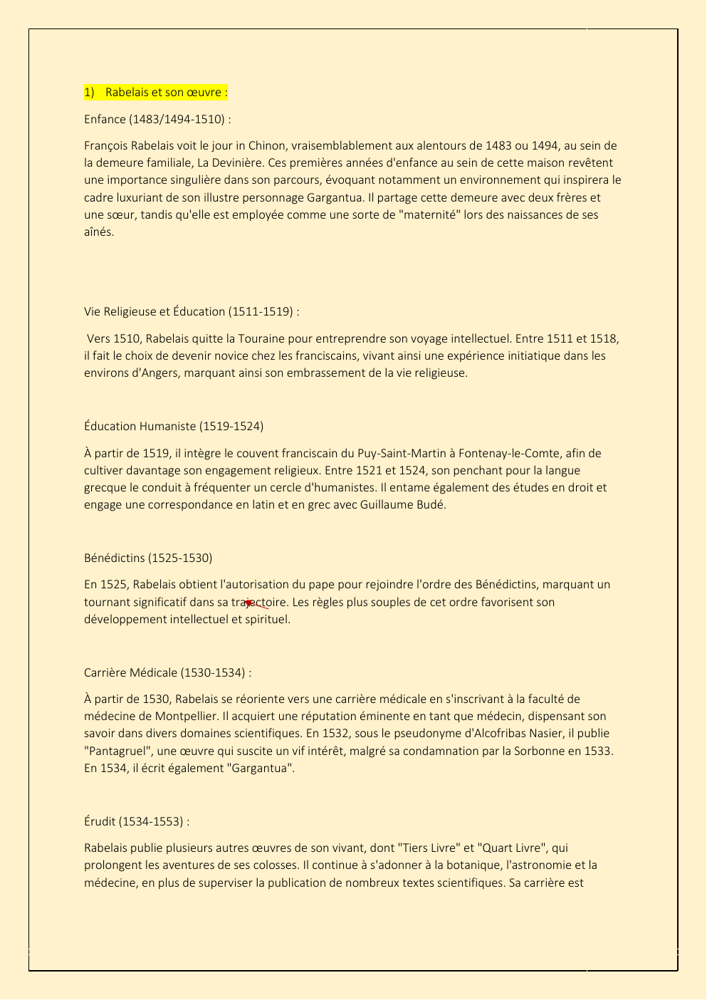 Prévisualisation du document Gargantua (résumé chapitre par chapitre)