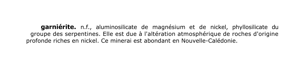 Prévisualisation du document garniérite.