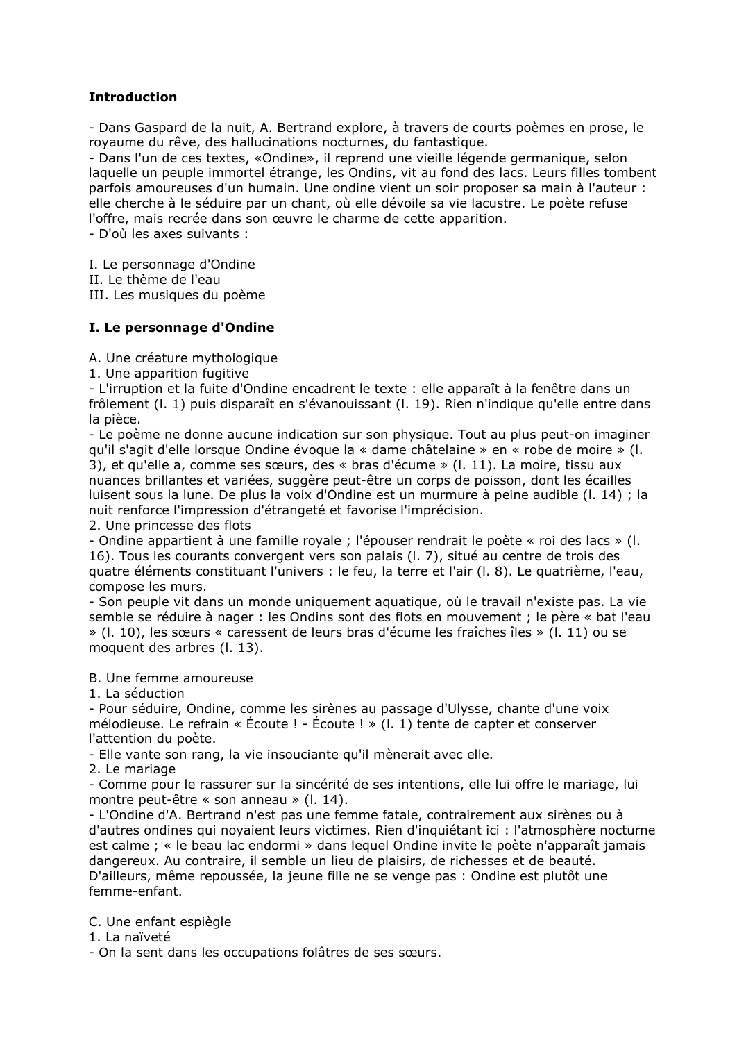 Prévisualisation du document Gaspard de la nuit, A. Bertrand, «Ondine».  Commentaire