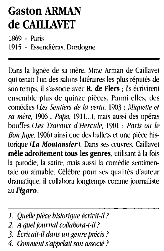 Prévisualisation du document Gaston ARMAN de CAILLAVET