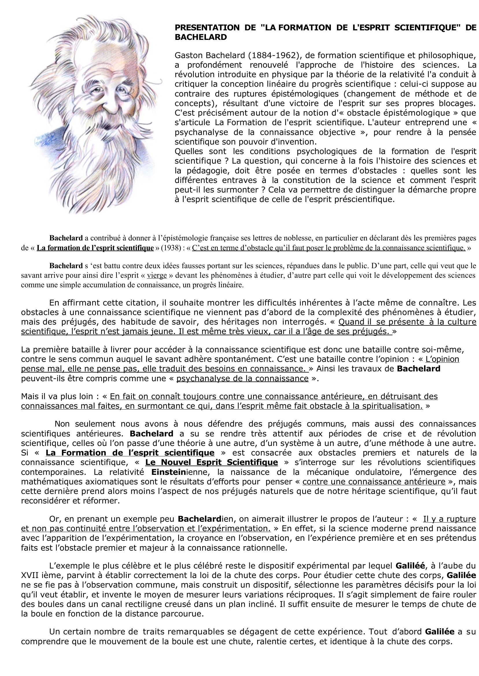 Prévisualisation du document Gaston Bachelard et  les conditions psychologiques des progrès de la science