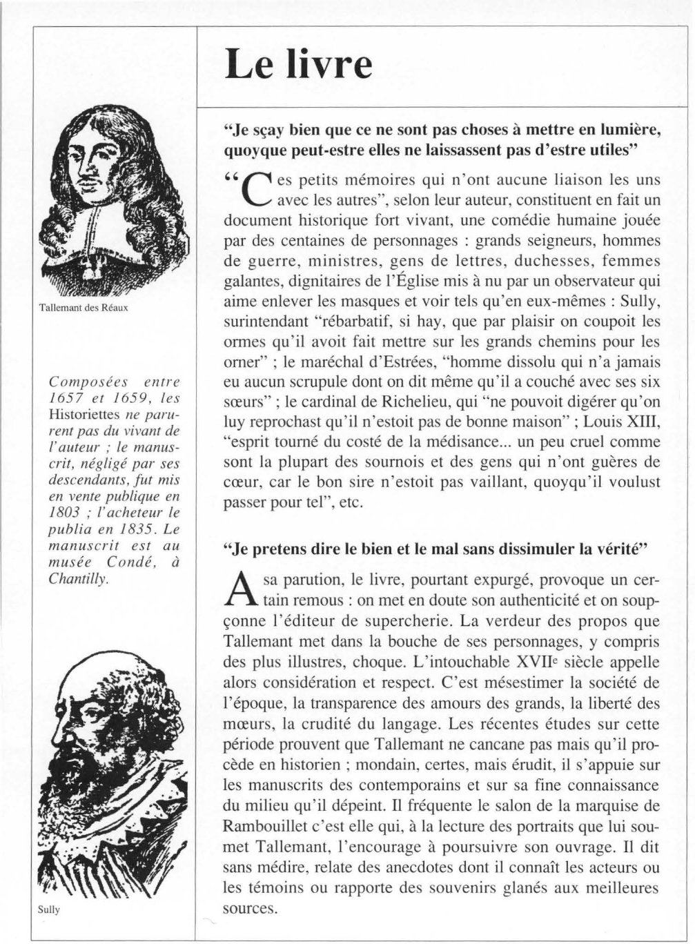 Prévisualisation du document Gédéon TALLEMANT DES REAUX : Historiettes