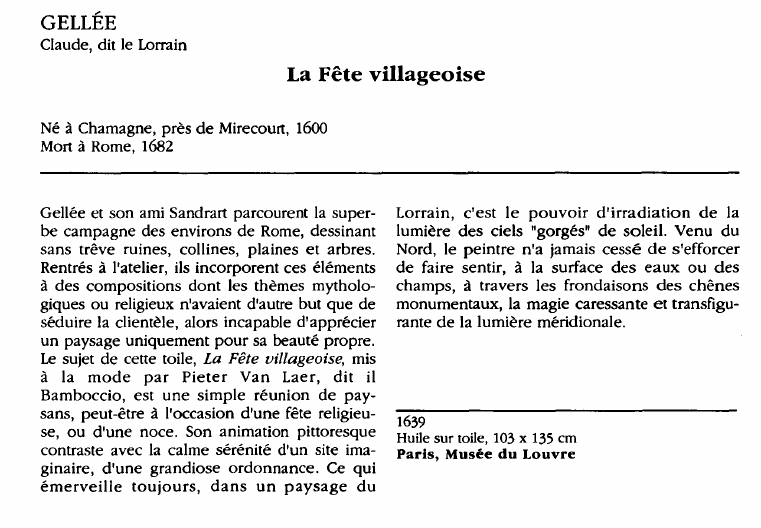 Prévisualisation du document GELLÉEClaude, dit le Lorrain:La Fête villageoise.
