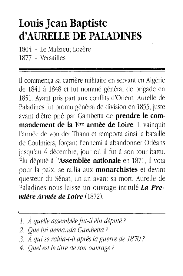 Prévisualisation du document Général d'AURELLE de PALADINES