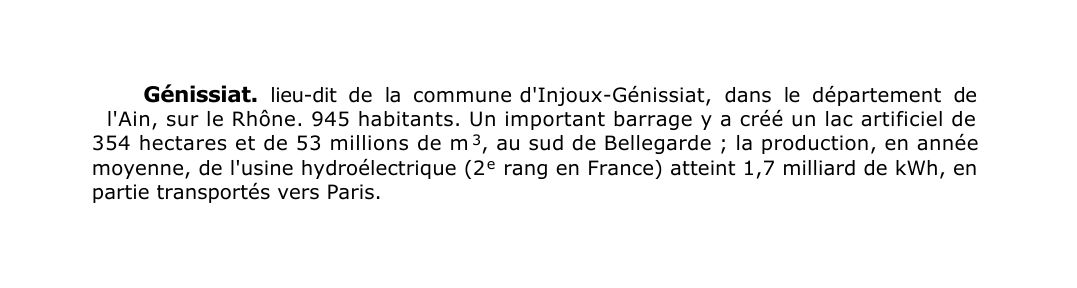 Prévisualisation du document Génissiat.