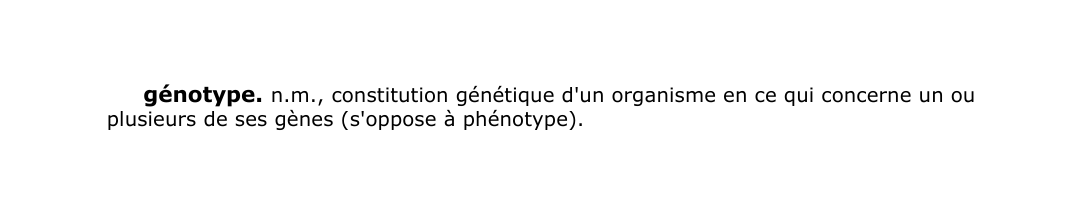 Prévisualisation du document génotype.