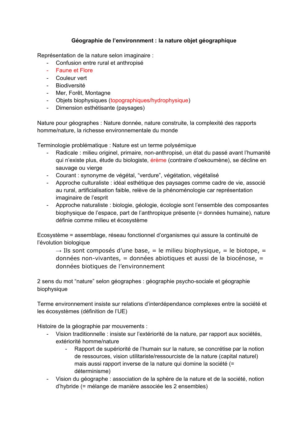Prévisualisation du document Géographie de l’environnment : la nature objet géographique