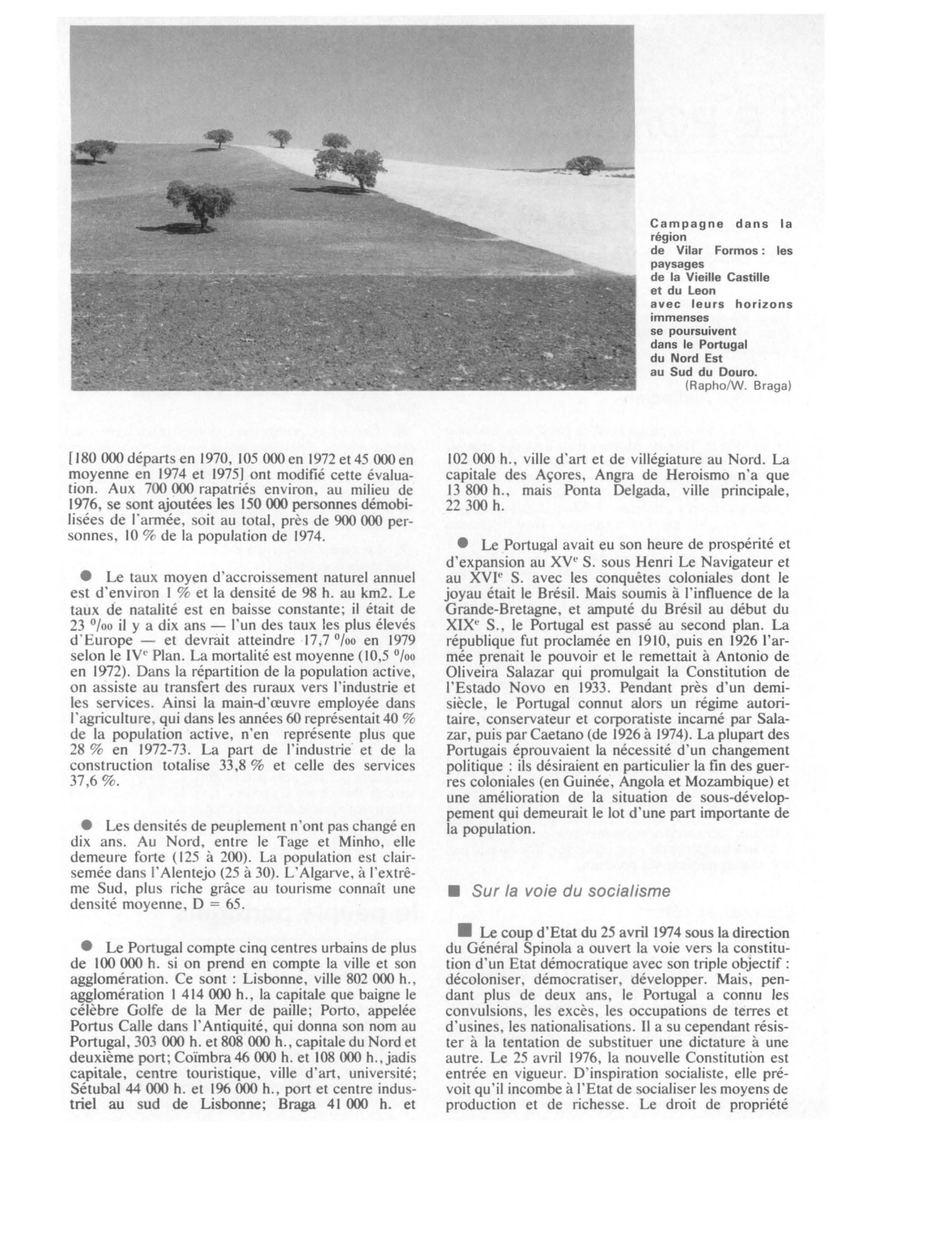 Prévisualisation du document Géographie du PORTUGAL dans les années 1980 (géographie physique)