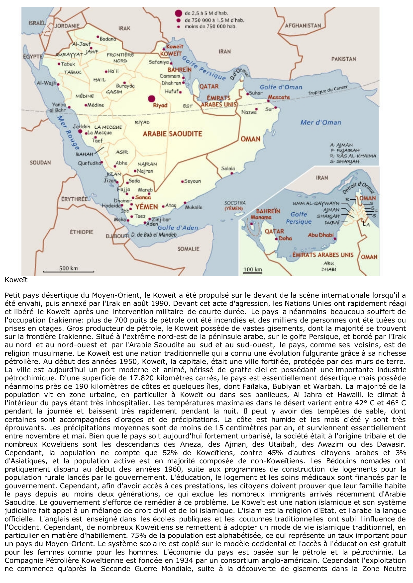 Prévisualisation du document Géographie et Histoire du Koweït (Etat)